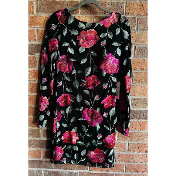 Siena Dresses & Skirts - Siena Mini Rose Black Elegant Dress 8